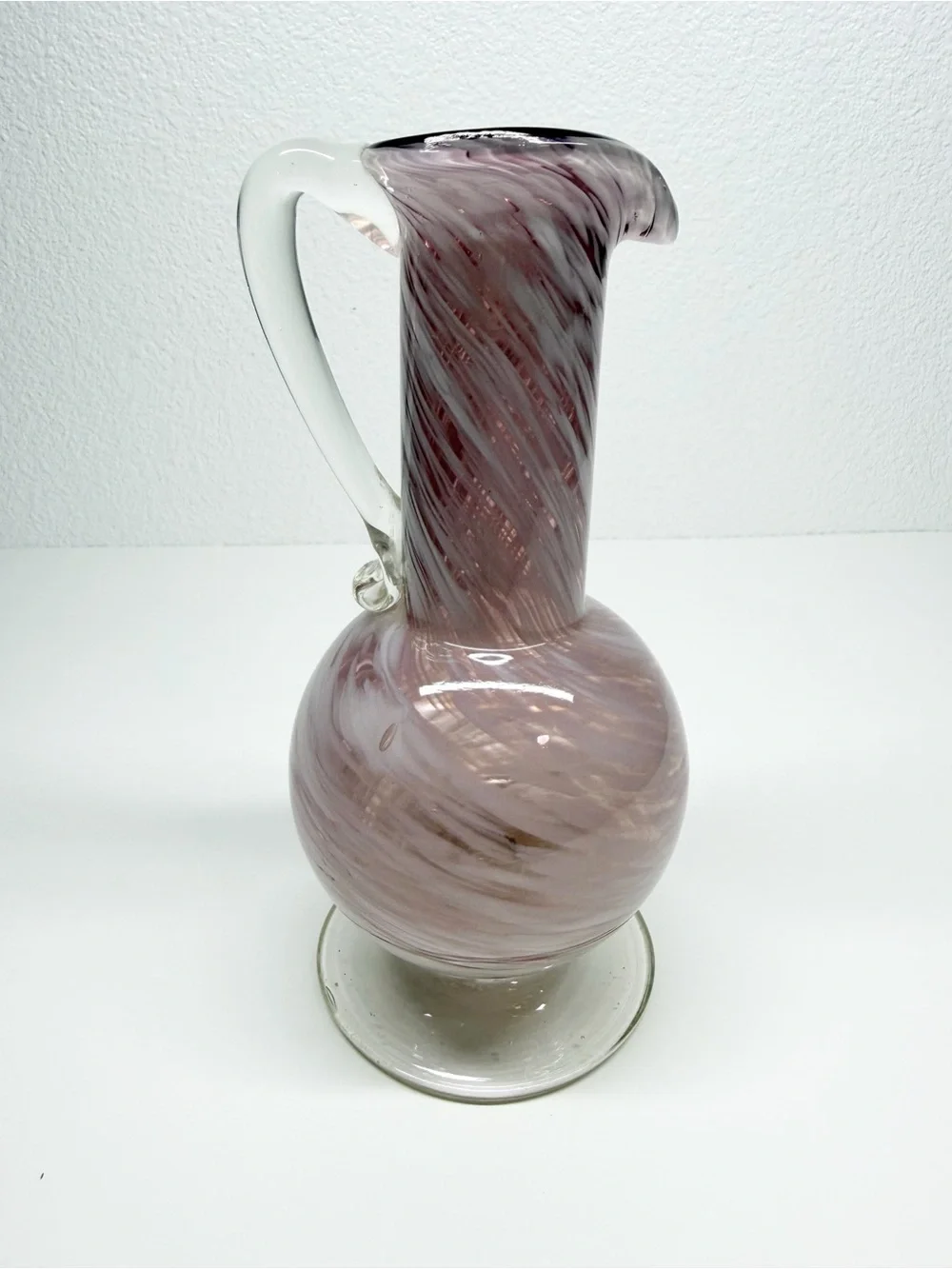 Lefton Japan Purple Swirl Mini Pitcher Bud Vase